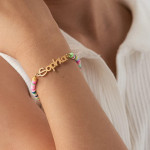 DIY Soft Clay Chain English Name Bracelet