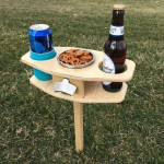 Outdoor Picnic Camping Wine Rack Folding Table Wood Crafts