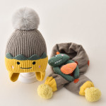 Children's Hat Baby Wool Earmuffs Hat Scarf Suit