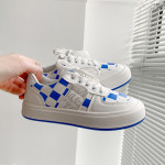 Retro Checkerboard High-top Platform Plaid Sneakers