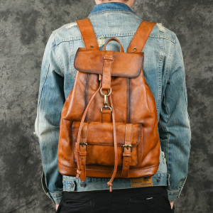 Leather Backpack For Leisure Travel