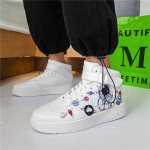 Autumn Men's Casual Sports High-top White Shoes