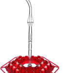 Hanging Red Hexagonal Hummingbird Feeder With Hook