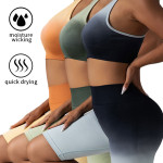 3 Pack Medium Support Sports Bra For Women Racerback Padded Workout Gym Yoga Running Bras