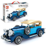 Nostalgia Retro Vintage Car Model Assembly Building Block Toys