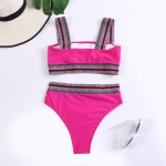 Split Solid Color Bikini Two-piece Set