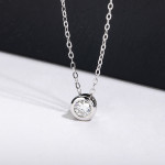 Karat Moissanite Necklace S925 Sterling Silver Pendant