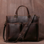 Vintage Cowhide Men's Handbag Business Briefcase