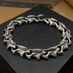 Mens Fashion Sterling Silver Keel Bracelet