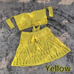 Hand-crocheted Bikini Top Mini Skirt