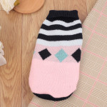 Multi Color Knitting Cat Sweater Lapel Casual