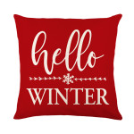 Christmas Pillow Cover Festival Festive Linen Printing Living Room Home Cushion Cover Bedroom Pillow