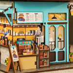 Mini Street View Building Cape Cafe Wooden Assembly Storage House