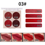 MISS ROSE Lipstick Compact 4 Color Lip Gloss Plate Moisturizing Easy To Color Lipstick Foreign Trade Exclusive For Cross-border In Stock Wholesale