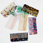 Anti-Static Headwear Marbled Leopard Print Hairdressing Comb