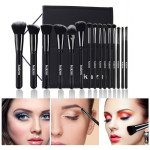 15 Makeup Brushes Set Black Cosmetic Brush Full Set