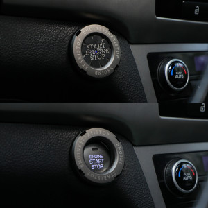 Car Interior Design Modification One-key Start Button Ignition Rotating Protective Cover