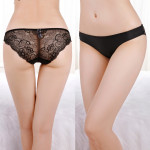 Checkered Colorful Leopard Print Lace Low Waist Ice Silk Underwear