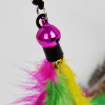 Pearl Bird Cat Teaser Feather Pet Toy Bell Cat Playing Rod