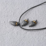 S925 Silver Meteorite Arrow Hand-wound Side Hanging Pendant Beads Accessories Pendant