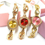 New Fashion Women's Watch Necklace Earrings Jewelry Three-piece Gift Set