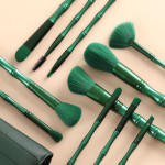 11 Makeup Brush Set Bamboo Handle Soft Bristles