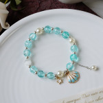 Women's Fashion Pearl And Crystal Beaded Bracelet