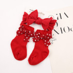 Baby Bow Hair Band Socks Suit Children's Christmas Big Bow Socks Combination