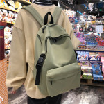 New Japanese And Korean Early High School Student Bag Nylon Solid Color Waterproof Lightweight Backpack College Students Couple Backpack