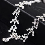 Korean Female Wedding Diamond Necklace Earrings Set Drop Bride Jewelry Wholesale Supply Of Foreign Hot Money