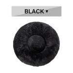 Fluffy Donut Dog Bed Warm Soft Long Plush Pet Cushion Dog House Cat Bed Washable Pet Sofa Mat Calming Samll Large Dog Beds