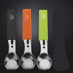 Outdoor Spoon Fork Knife Set Whistle Camping Tool