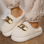 Bunny Hair Baotou Plush Warm Home Slippers