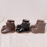 Retro Children's Shoes Middle And Small Children's Solid Color Single Boots