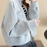 Relaxed Large Slouchy Casual Short Cardigan Top Trend