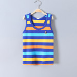 Summer Boys' Vests, Cotton Children's Vests, Big Children's Summer Striped Baby Vests, Stretch Cotton