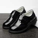 Boys Leather Shoes Student Campus Black British Style