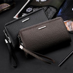 Men's Genuine Leather Combination Lock Clutch