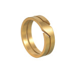 Stainless Steel Hollow Vacuum Electroplating Couple Ring