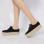 Women's round-toe lace-up casual shoes