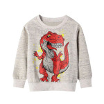 Models Of Cartoon Dinosaur Print Children's Tops