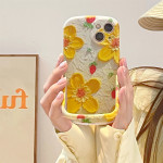 Oil Painting Yellow Flower Bracket Phone Case