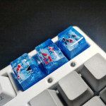 Scenery Koi Backspace Resin Keycaps For Cherry Mx Switch