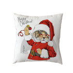 2021new Polyester Pillow Cover Holiday Series Pillow Cover Christmas Ball Christmas Tree Pattern Pillow Without Core