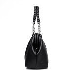 New Fashion All-match Pleated Woven Portable Large Capacity Leather Women's Bag