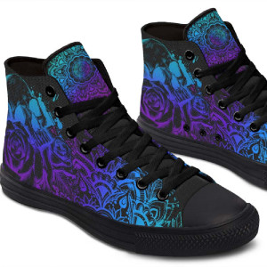 Printed Couple High-top Canvas Shoes