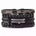 Four-piece Set Of Carpink Hardware Woven Bracelet