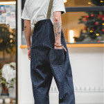 American Vintage Deck Suspenders Spring And Autumn Plain Straight Leg Jeans