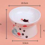 Cat Water Bowl With Scale Ceramic