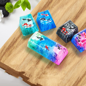 Scenery Koi Backspace Resin Keycaps For Cherry Mx Switch